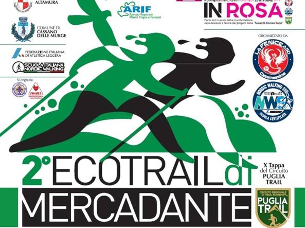 Locandina dell'ecotrail Mercadante riportata dal Corriere del Mezzogiorno